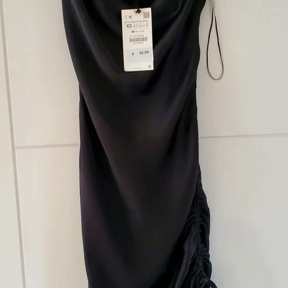 blue silk prom dress Sexy Sheath Sleeveless Party Dress Navy Blue Silk Satin Prom Dress P85   PreppyDress